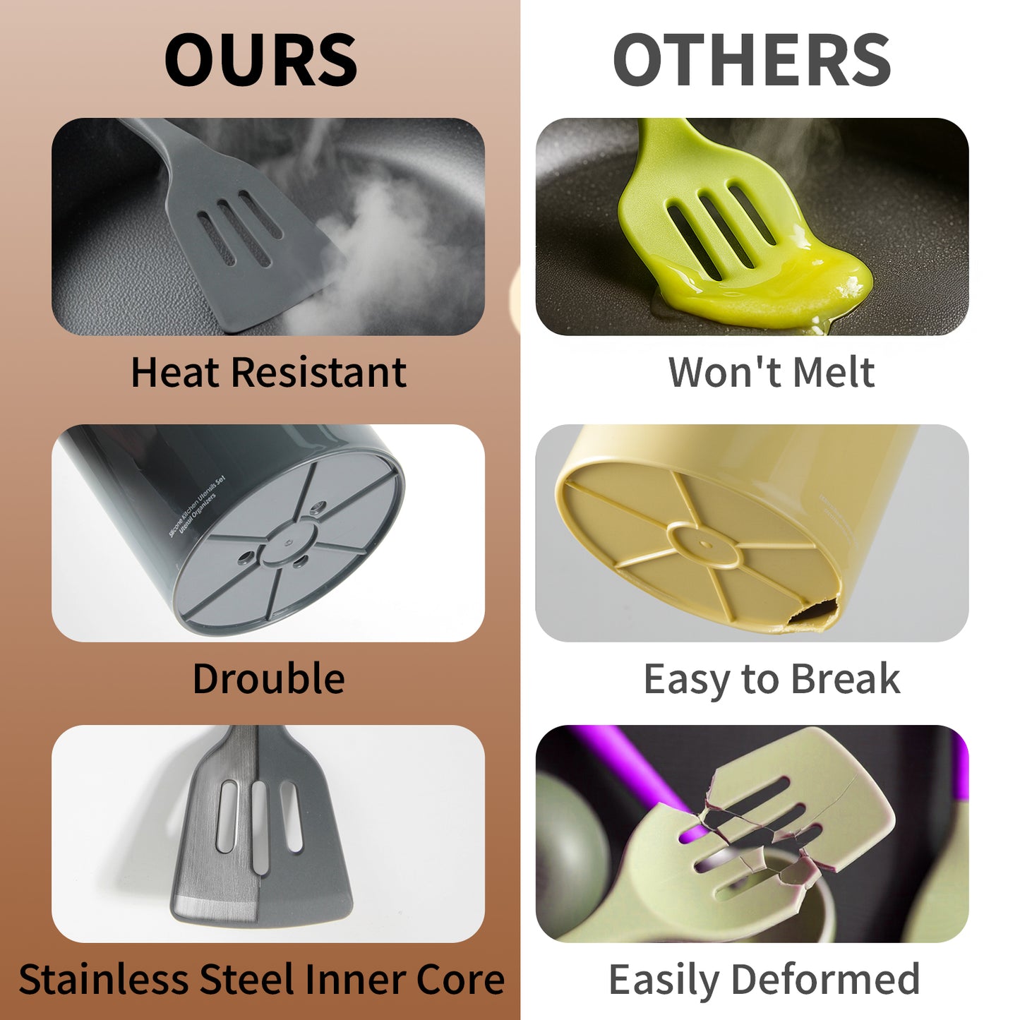 77L Kitchen Cooking Utensils Set, 32 PCS Non-Stick Silicone Cooking Kitchen Utensils Spatula Set with Holder, Turner, Tongs, Spatula, Spoon, Wooden Handle Kitchen Gadgets Utensil Set, Dishwasher Safe