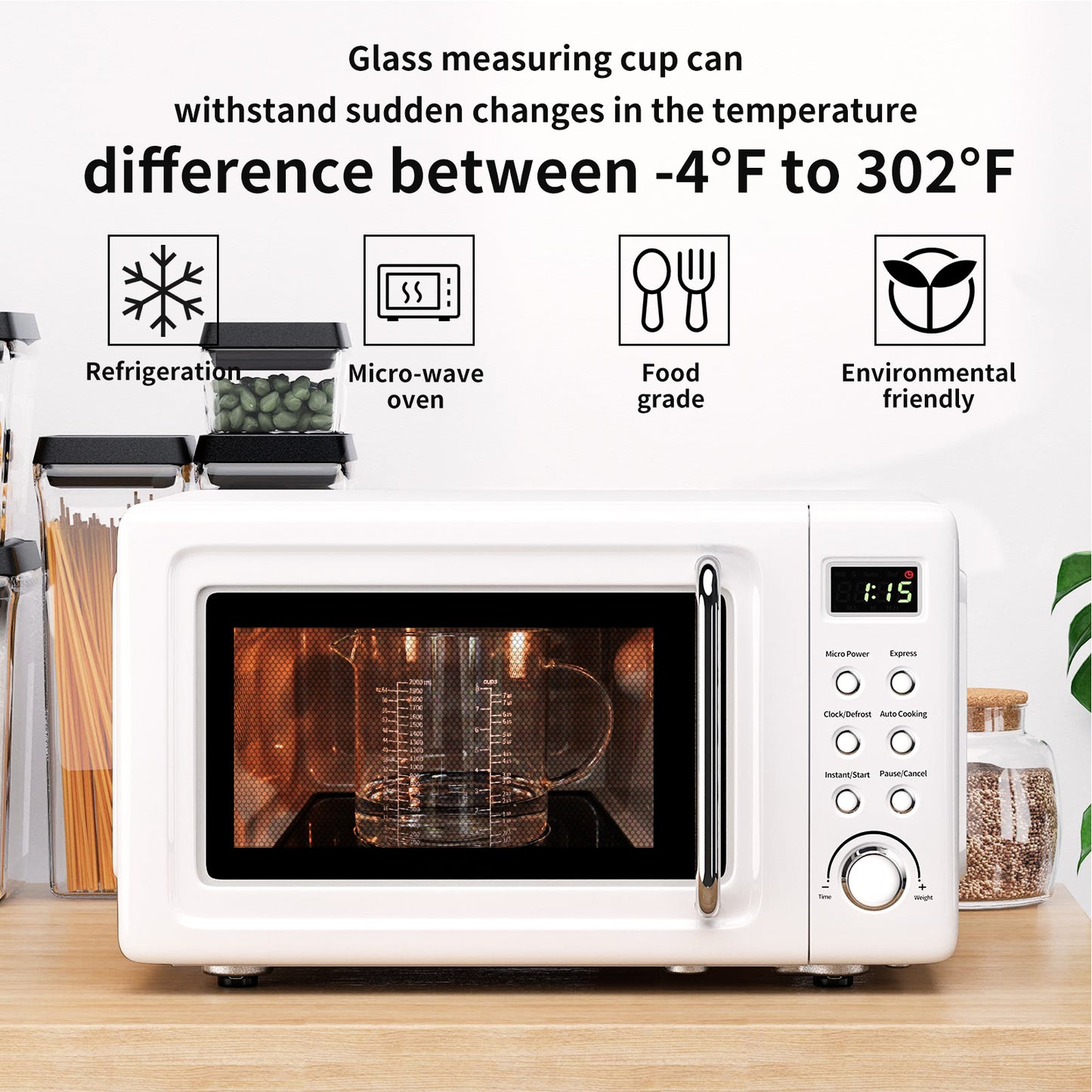 77L Glass Measuring Cup, [Insulated handle, V-Shaped Spout], High Borosilicate Glass Measuring Cup for Kitchen or Restaurant, Easy To Read, 2000 ML (2 Liter, 8 Cup)